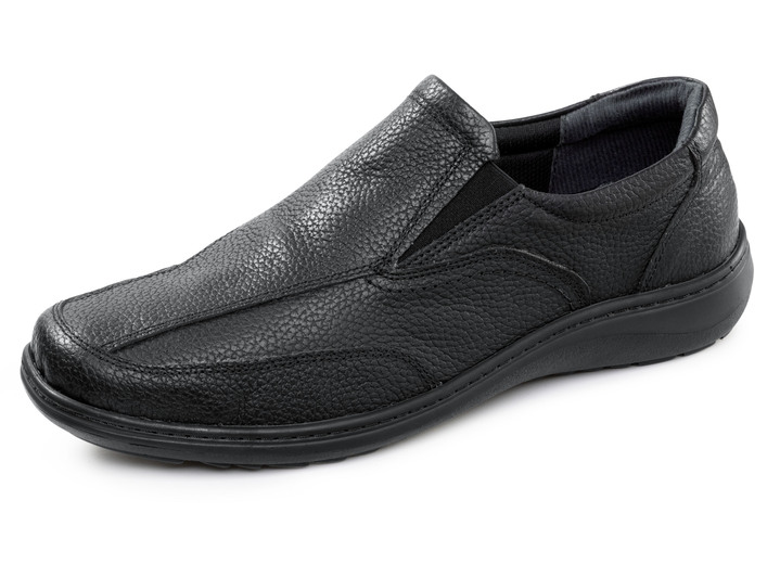 Instappers & veterschoenen - GINO GALANTE, klassieke herenpantoffels, met uitneembaar voetbed Instappers & veterschoenen - GINO GALANTE, klassieke herenpantoffels, met uitneembaar voetbed, in Größe 040 bis 046, in Farbe SCHWARZ
