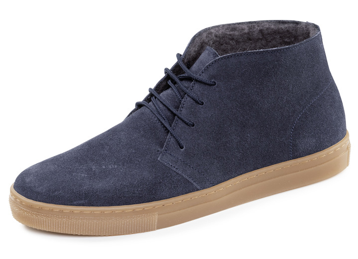 Laarsjes - GINO GALANTE, gevoerde herenlaarzen, winterschoenen, met wol Laarsjes - GINO GALANTE, gevoerde herenlaarzen, winterschoenen, met wol, in Größe 040 bis 046, in Farbe MARINE