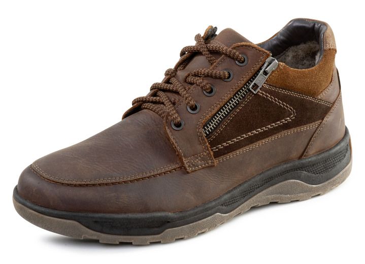 Laarsjes - GINO GALANTE, gevoerde herenlaarzen, winterschoenen, met lamsvacht Laarsjes - GINO GALANTE, gevoerde herenlaarzen, winterschoenen, met lamsvacht, in Größe 040 bis 046, in Farbe MARONE
