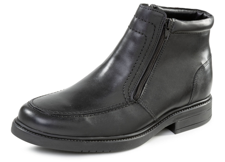 Laarsjes - GINO GALANTE, gevoerde heren enkellaarsjes, winterschoenen, met lamsvacht Laarsjes - GINO GALANTE, gevoerde heren enkellaarsjes, winterschoenen, met lamsvacht, in Größe 040 bis 046, in Farbe SCHWARZ