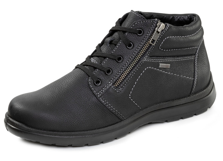 Laarsjes - GINO GALANTE, gevoerde herenlaarzen, winterschoenen, breedte H, met rits Laarsjes - GINO GALANTE, gevoerde herenlaarzen, winterschoenen, breedte H, met rits, in Größe 039 bis 046, in Farbe SCHWARZ