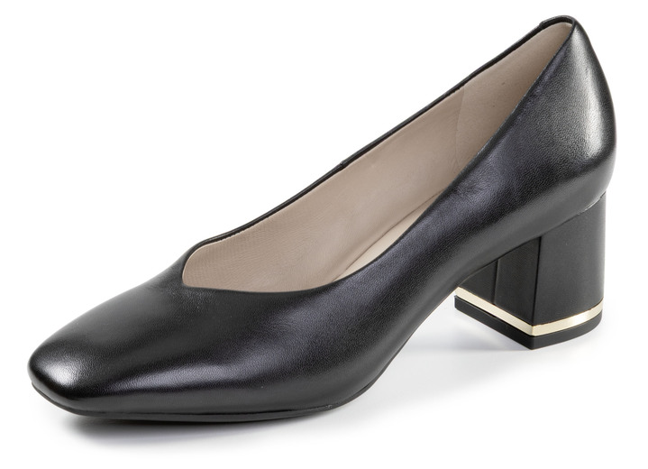 Pumps & ballerina's - ELENA EDEN, elegante damespumps, wijdte G, met leren voering, in Größe 3 1/2 bis 8, in Farbe SCHWARZ Ansicht 1