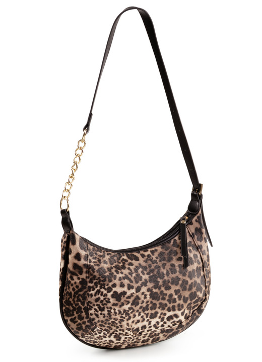 Tassen - Tas, dames, met verstelbare schouderband met kettingdetail, in Farbe BRUIN-ZWART Ansicht 1