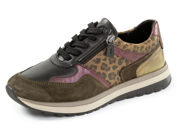 Breedte H - ELENA EDEN, trendy damessneakers, breedte H, met uitneembaar voetbed, in Größe 036 bis 042, in Farbe BRUIN-KLEURRIJK Ansicht 1