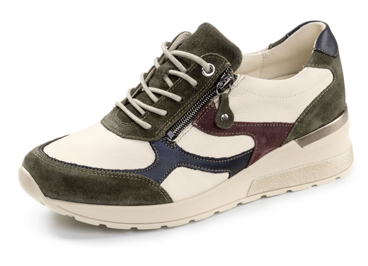 Breedte H - Waldläufer, trendy damessneakers, breedte H, met uitneembaar voetbed, in Größe 3 1/2 bis 8, in Farbe BEIGE-KLEURIG Ansicht 1