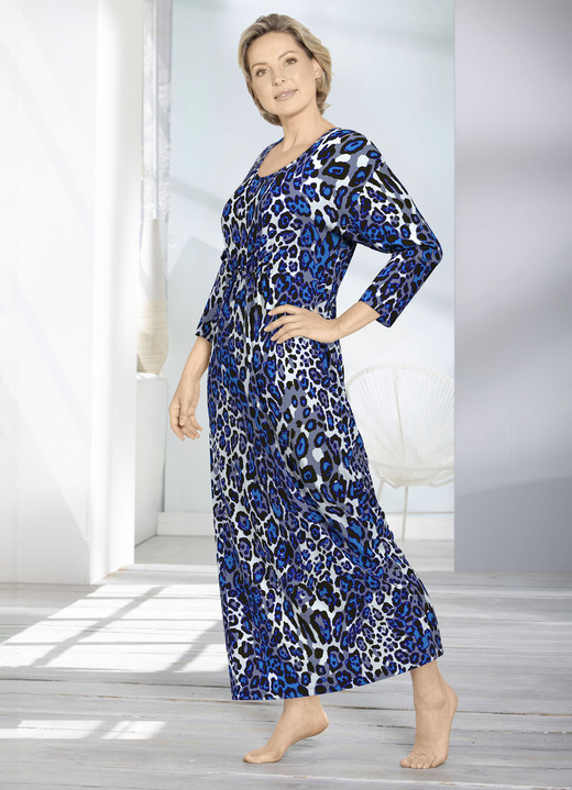 Lange mouw - Kaftan - Gemaakt in Duitsland, in Größe 3XL (56/58) bis XXL (52/54), in Farbe MARINE-BLEU-AQUA-BUNT