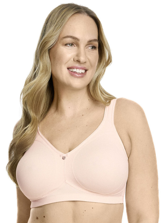 T-Shirt-BH - Susa-bh met gestructureerde voorkant, in Größe 075 bis 100, in Cup B, in Farbe ZARTAPRICOT Ansicht 1