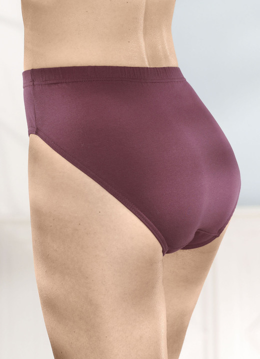 Slip - Verpakking met vier slips, in Größe 036 bis 050, in Farbe 2X BURGUND, 2X JEANSBLAU Ansicht 1