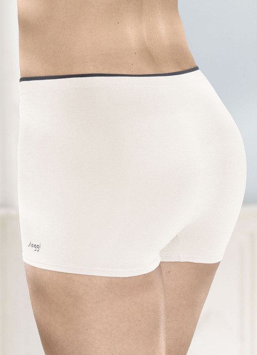 Slip - sloggi twopack broek zonder zijnaden, in Größe L (44/46) bis XXL (52/54), in Farbe ECRU Ansicht 1