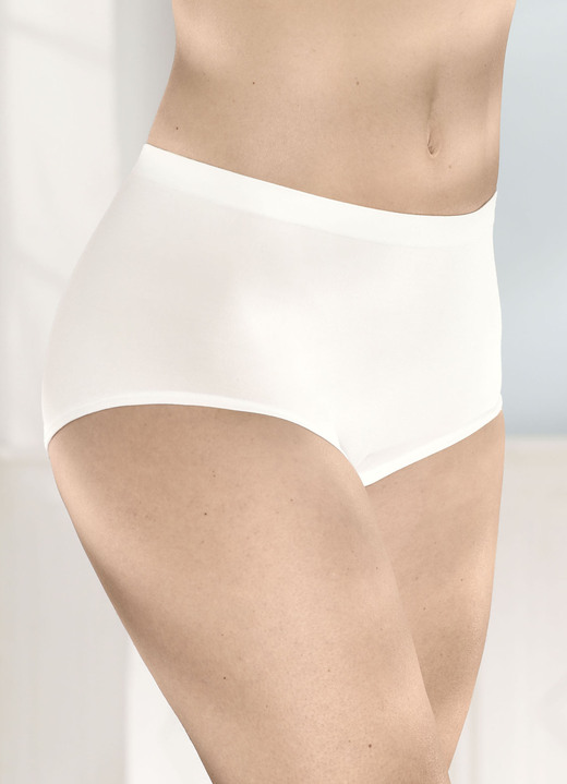 Slip - Sloggi two-pack slips zonder zijnaden, in Größe L (44/46) bis XXL (52/54), in Farbe ECRU Ansicht 1