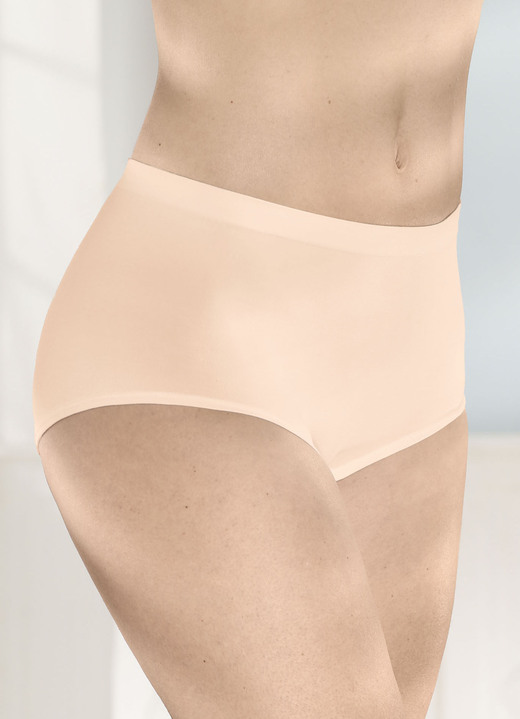 Slip - Sloggi two-pack slips zonder zijnaden, in Größe L (44/46) bis XXL (52/54), in Farbe PUDER Ansicht 1