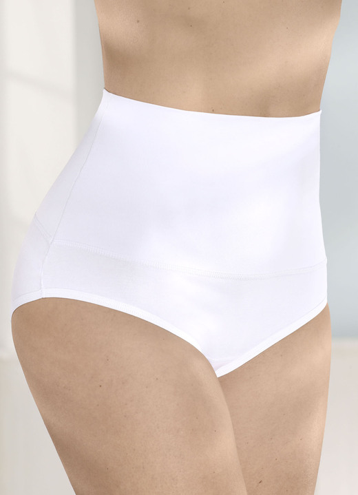 Slip - Drie-pack corrigerende slips met rondom versteviging, in Größe 038 bis 052, in Farbe WEISS Ansicht 1