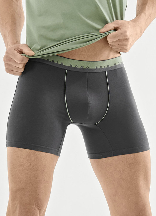 Onderbroeken - Drie-pack broeken met elastische tailleband Onderbroeken - Drie-pack broeken met elastische tailleband, in Größe 005 bis 011, in Farbe 3X GRAFIT-SALBEI