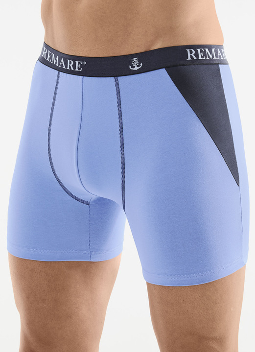 Onderbroeken - Drie-pack broeken met elastische tailleband Onderbroeken - Drie-pack broeken met elastische tailleband, in Größe 005 bis 011, in Farbe 2X HELLBLAU-NAVY, 1X NAVY-HELLBLAU