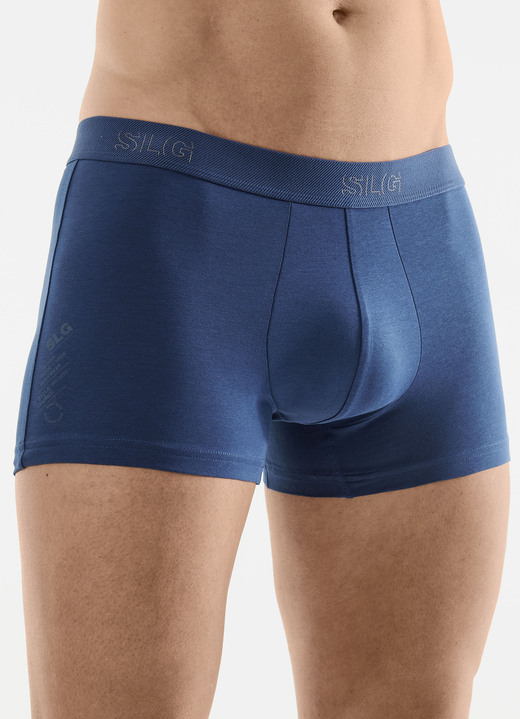 Onderbroeken - SLG-tweepak broeken met elastische tailleband Onderbroeken - SLG-tweepak broeken met elastische tailleband, in Größe L bis XXL, in Farbe 1X BLAU, 1X GRAFIT