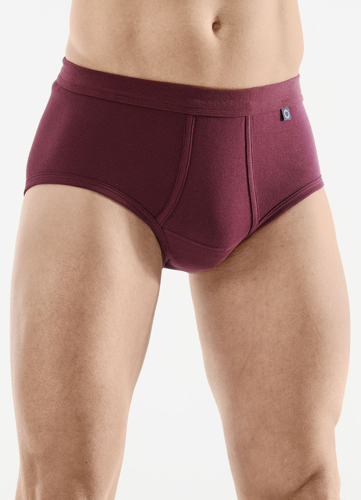 Onderbroeken - Pfeilring driepack slips met zachte tailleband Onderbroeken - Pfeilring driepack slips met zachte tailleband, in Größe 005 bis 014, in Farbe 2X RUBINROT, 1X DUNKELGRAU