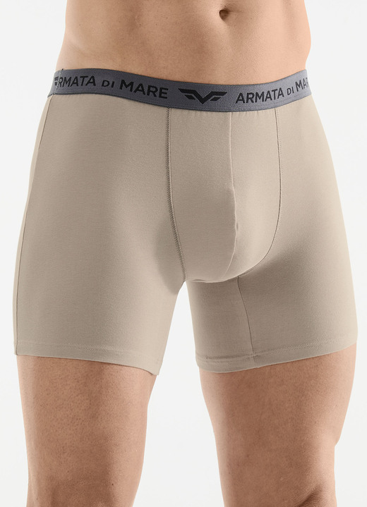 Onderbroeken - Drie-pack broeken met elastische tailleband Onderbroeken - Drie-pack broeken met elastische tailleband, in Größe 005 bis 011, in Farbe 2X BEIGE, 1X GRIJS