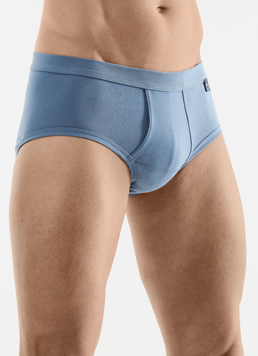 Onderbroeken - Pfeilring driepack fijne ribslips Onderbroeken - Pfeilring driepack fijne ribslips, in Größe 005 bis 014, in Farbe 2X JEANSBLAU, 1X MARINE