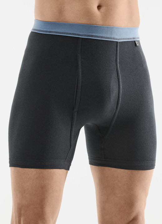 Onderbroeken - Pfeilring driepack fijne ribonderbroeken Onderbroeken - Pfeilring driepack fijne ribonderbroeken, in Größe 005 bis 014, in Farbe 3X ANTHRAZIT-JEANSBLAU