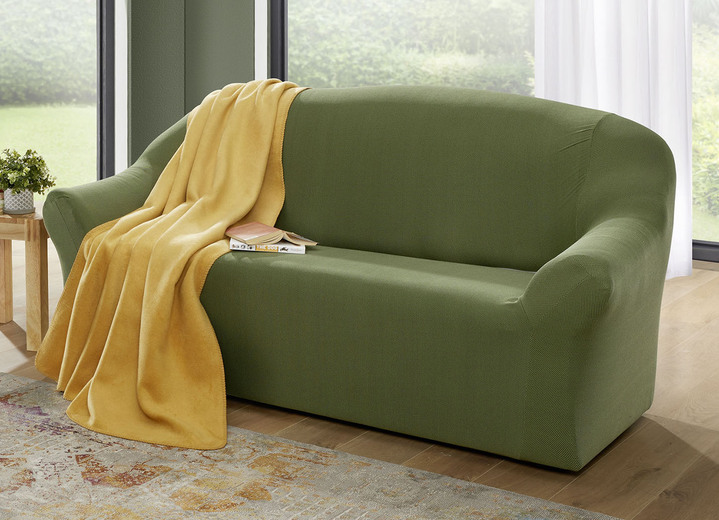 Grand foulards - Bi-elastische stretchhoezen van Webana, in Größe 101 (Stoelhoes) bis 112 (Stoelhoes, set van 2), in Farbe GRÜN Ansicht 1