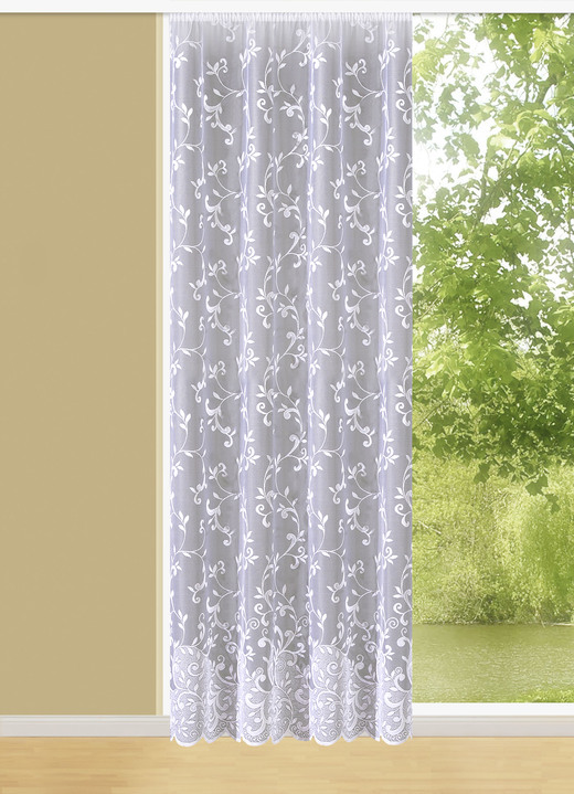 Klassiek - Charmante lange jaloezieën, in Größe 217 (220 x 300 cm) bis 298 (245 x 600 cm), in Farbe WEISS Ansicht 1
