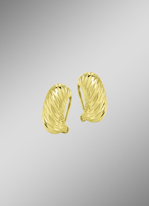 Oorbellen - Stijlvolle verfijning – elegante oorclips van 925/- fijn zilver, in Farbe  Ansicht 1