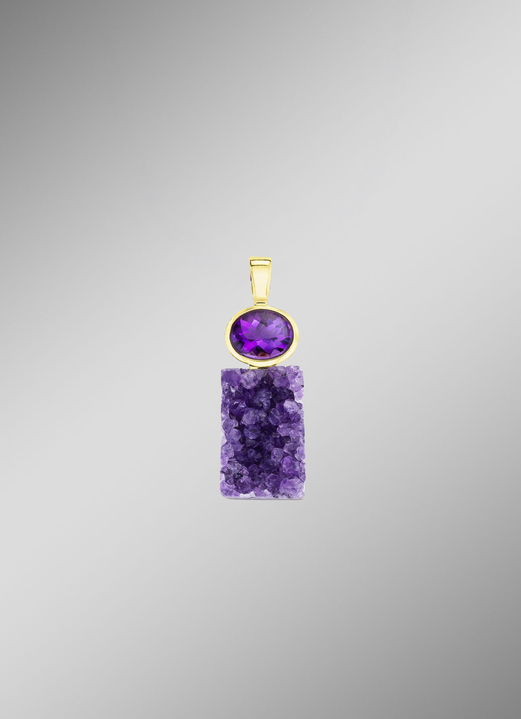 Kettinghanger - Hanger met echte amethist fascinatie, in Farbe  Ansicht 1