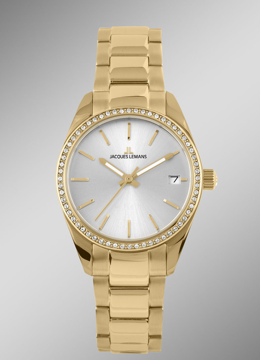 Kwartshorloges - Jacques Leman quartz dameshorloge, in Farbe  Ansicht 1