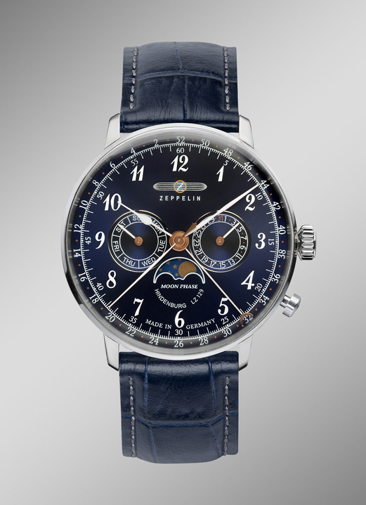 Kwartshorloges - Zeppelin Quartz partnerhorloges, in Farbe , in Ausführung Herenhorloge Ansicht 1