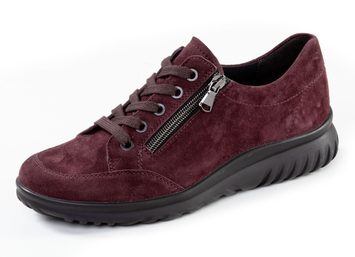 Breedte H - ELENA EDEN, comfortabele dames veterschoenen, breedte H, met uitneembaar voetbed, in Größe 3 1/2 bis 8, in Farbe BURGUND Ansicht 1