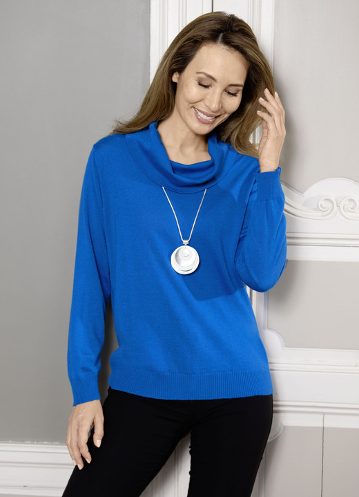 Basics - Fijn gebreide trui met scheerwol, in Größe 036 bis 050, in Farbe ROYALBLAU Ansicht 1