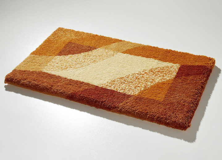 Badmatten - Superzachte badkamerset van Grund, in Größe 100 (Matje, halfrond 50/80 cm) bis 112 (Toiletdekselafdekking 47/50 cm), in Farbe TERRA Ansicht 1