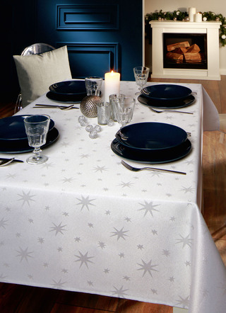 Tafeldecoratie met vlekbescherming en glittergaren