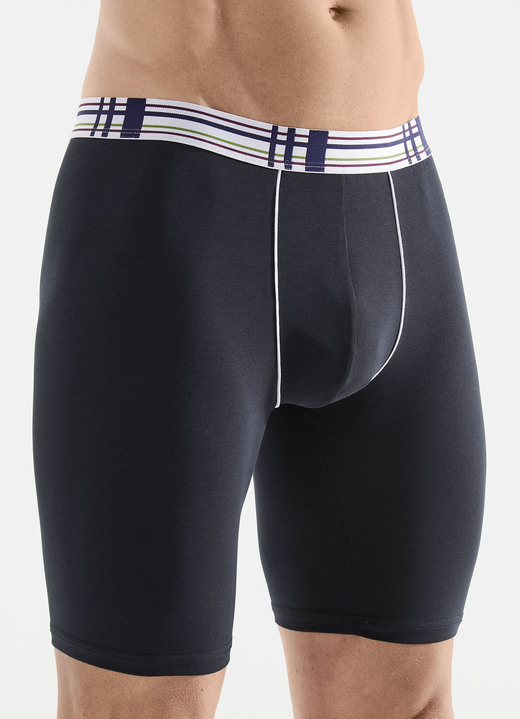 Onderbroeken - Vierpack lange broeken met elastische tailleband Onderbroeken - Vierpack lange broeken met elastische tailleband, in Größe 005 bis 011, in Farbe 2X NAVY, 2X PETROL