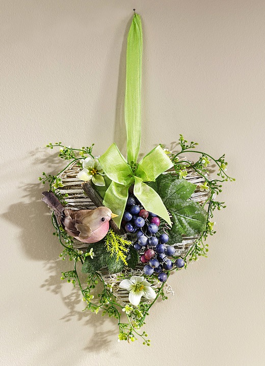 Woonaccessoires - Rieten hart, in Farbe