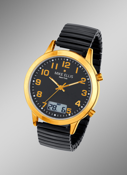 - Radiogestuurd herenhorloge met diamant van Mike Ellis New York, in Farbe  Ansicht 1