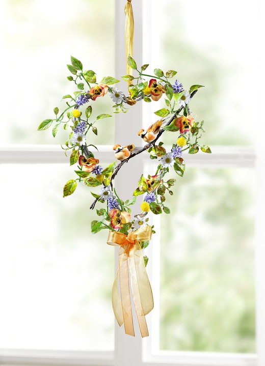 Woonaccessoires - Wilgenhart met 2 vogeltjes, in Farbe