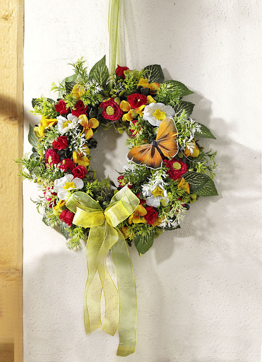 Woonaccessoires - Wand- of deurdecoratie met voorjaarsbloemen, in Farbe  Ansicht 1