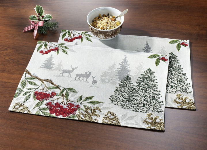 Woonaccessoires - Mooie placemat, 2 stuks, in Farbe MULTICOLOR