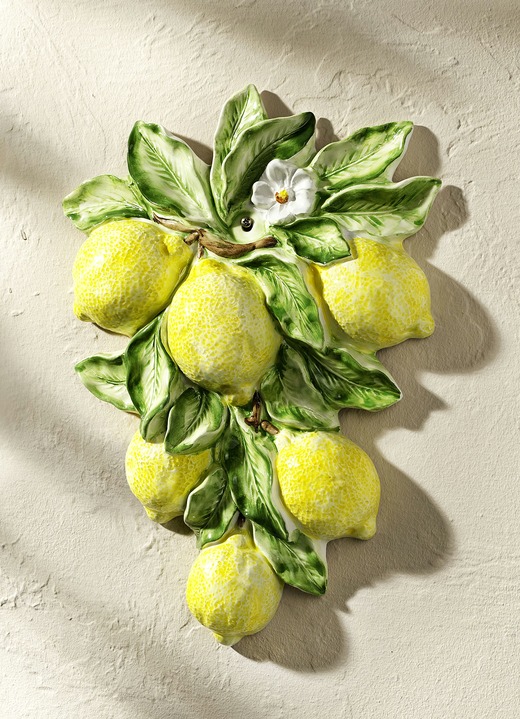 Woonaccessoires - Wanddecoratie van Italiaanse keramiek, in Farbe GEEL Ansicht 1