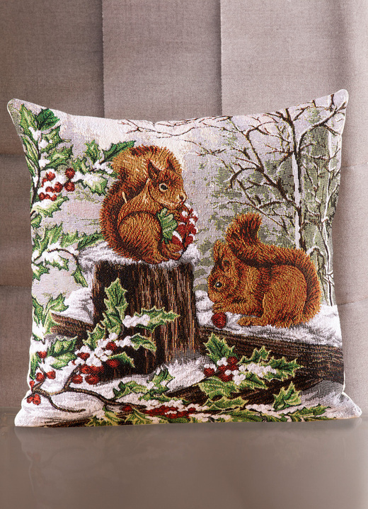 Decoratiekussens & slopen - Kussenhoes met eekhoorn, in Farbe MULTICOLOR