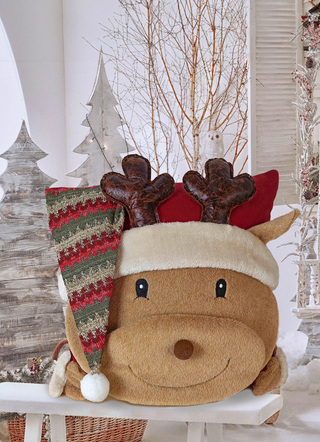 Kussensloop met kersteland Rudi