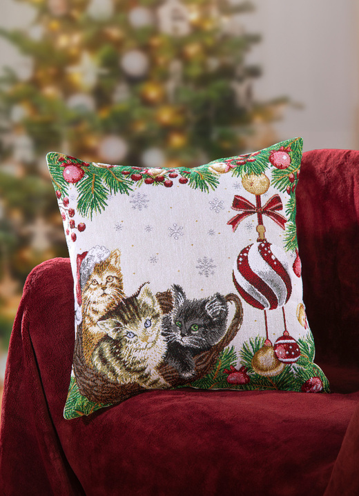 Decoratiekussens & slopen - Kerstkussensloop in tapisseriekwaliteit, in Farbe MULTICOLOR Ansicht 1