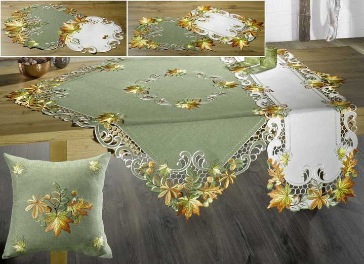 Tafellakens - Tafel- en kamerdecoratie, in Größe 101 (Kleedje, 35 x 50 cm) bis 404 (Kussensloop, 40 x 40 cm), in Farbe GROEN Ansicht 1