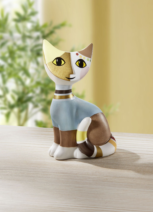 Woonaccessoires - Goebel kat van hoogwaardig bisque-porselein, in Farbe BUNT
