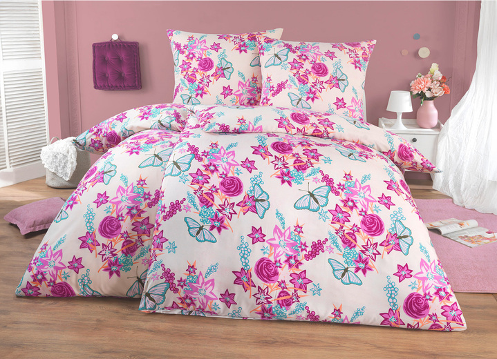 Beddengoed - Beddengoedset, in Größe 111 (40 x 80 cm + 135 x 200 cm) bis 115 (80 x 80 cm + 155 x 220 cm), in Farbe CREME Ansicht 1