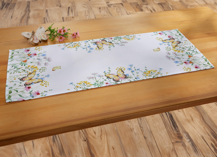 Woonaccessoires - Prachtig tafelkleed met lentemotieven, in Größe 110 (loper, 40 x 90 cm) bis 404 (Kussensloop, 40 x 40 cm), in Farbe  Ansicht 1
