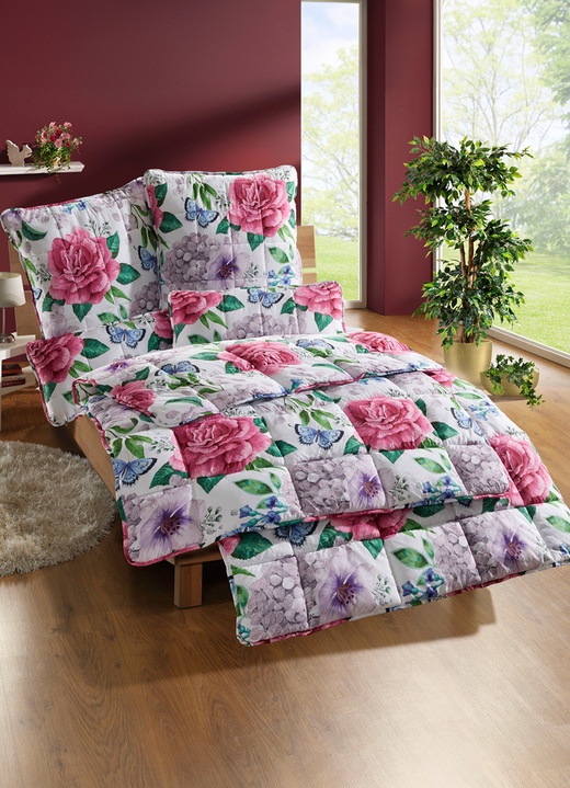 Dekbedden - Beddengoedset, 2 stuks, in Größe 111 (40 x 80 cm + 135 x 200 cm) bis 112 (80 x 80 cm + 135 x 200 cm), in Farbe CREME Ansicht 1