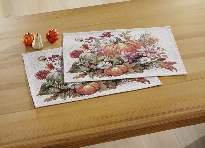 Woonaccessoires - Herfsttafel- en kamerdecoratie, in Größe 100 (2 placemats, 36x 45 cm) bis 404 (Kussensloop, 45 x 45 cm), in Farbe BUNT Ansicht 1
