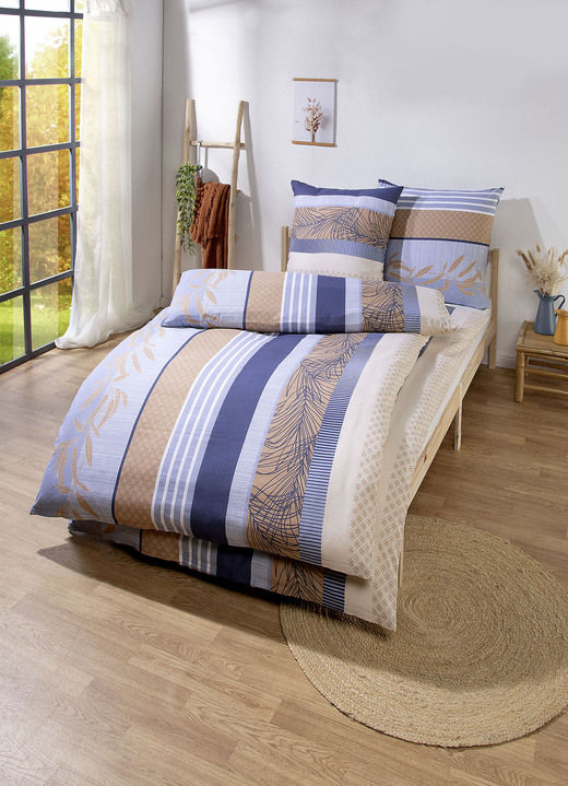 Beddengoed - beddengoedset, in Größe 112 (80 x 80 cm + 135 x 200 cm) bis 115 (80 x 80 cm + 155 x 220 cm), in Farbe BLAU Ansicht 1